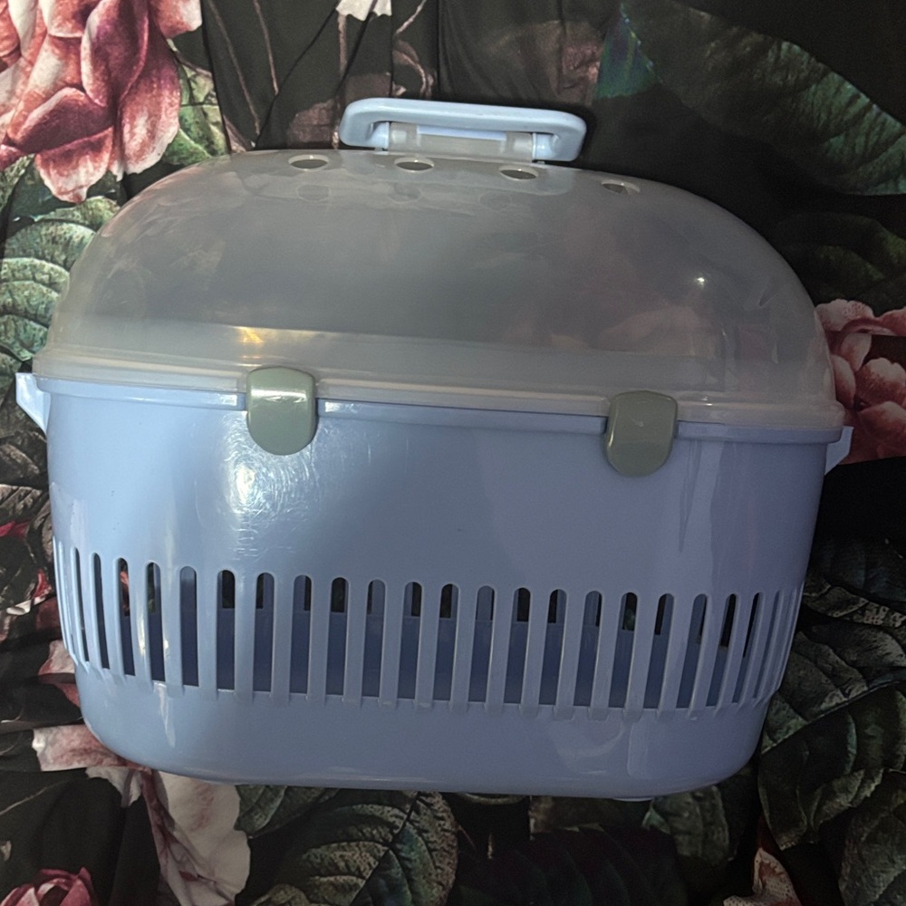 Portable Blue Pet Carrier
